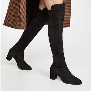 NWT Stuart Weitzman over the knee Harper 60 | Black Suede Heeled Boot | Size 7.5